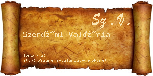 Szerémi Valéria névjegykártya