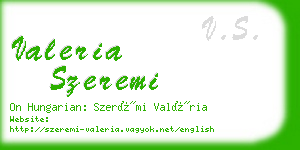 valeria szeremi business card